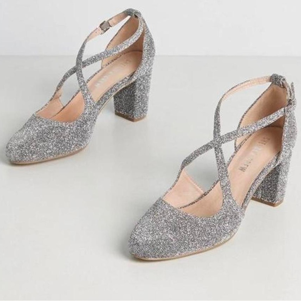 Chelsea Crew Oren Glitter Mary Jane Heels - NWB 7 (38)
